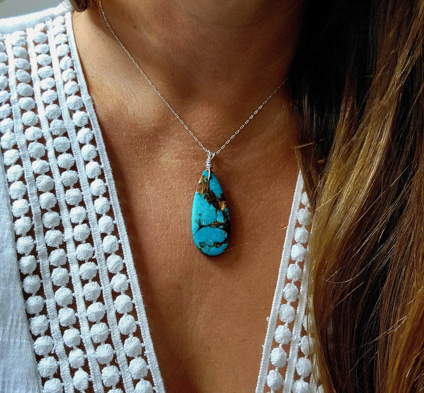 Turquoise Simple Drop Pendant