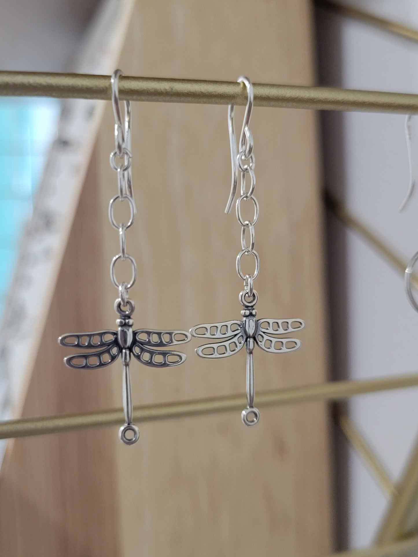 Dragonfly Earrings Sterling Silver