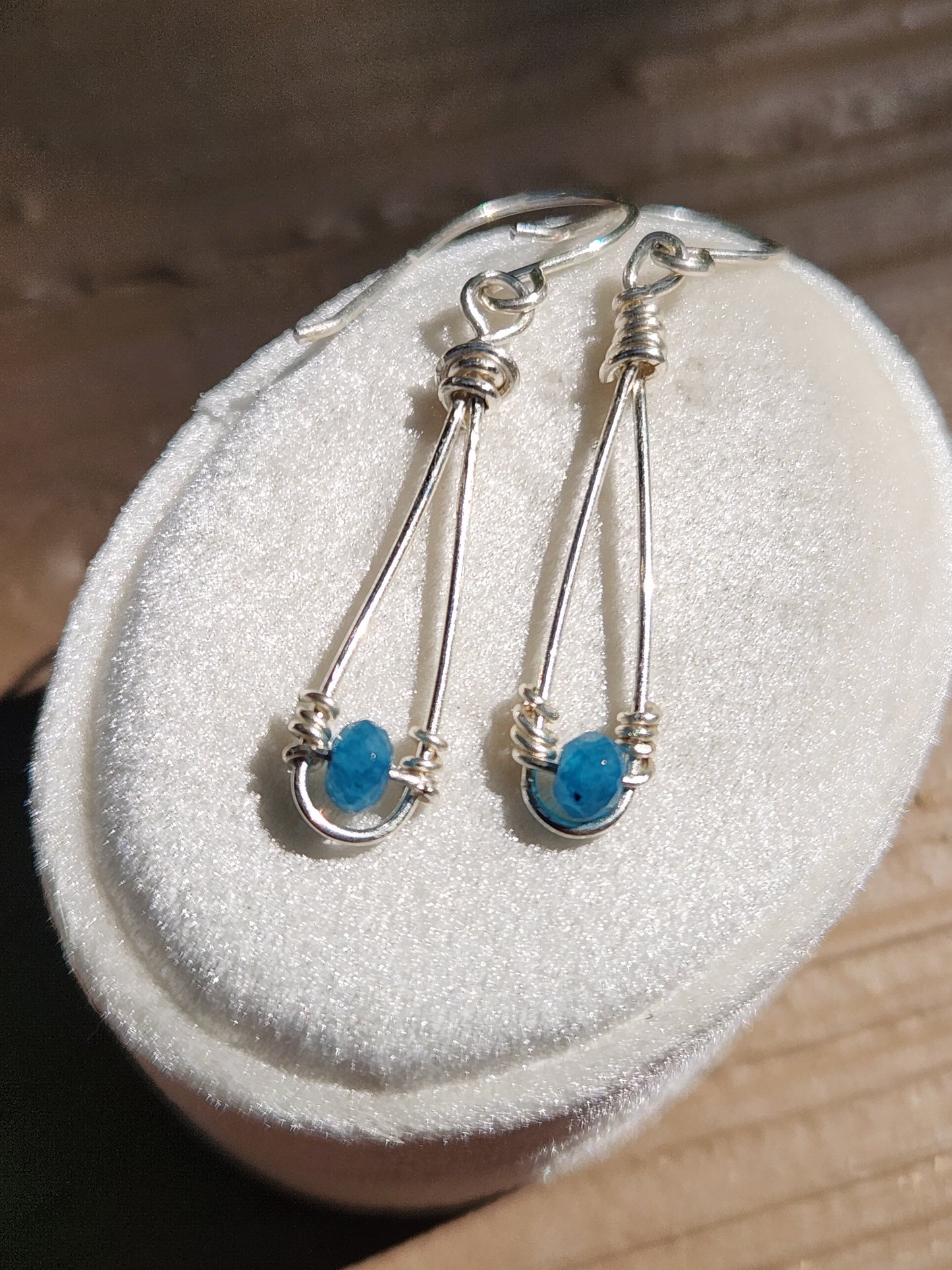 Sapphire & Sterling Earrings