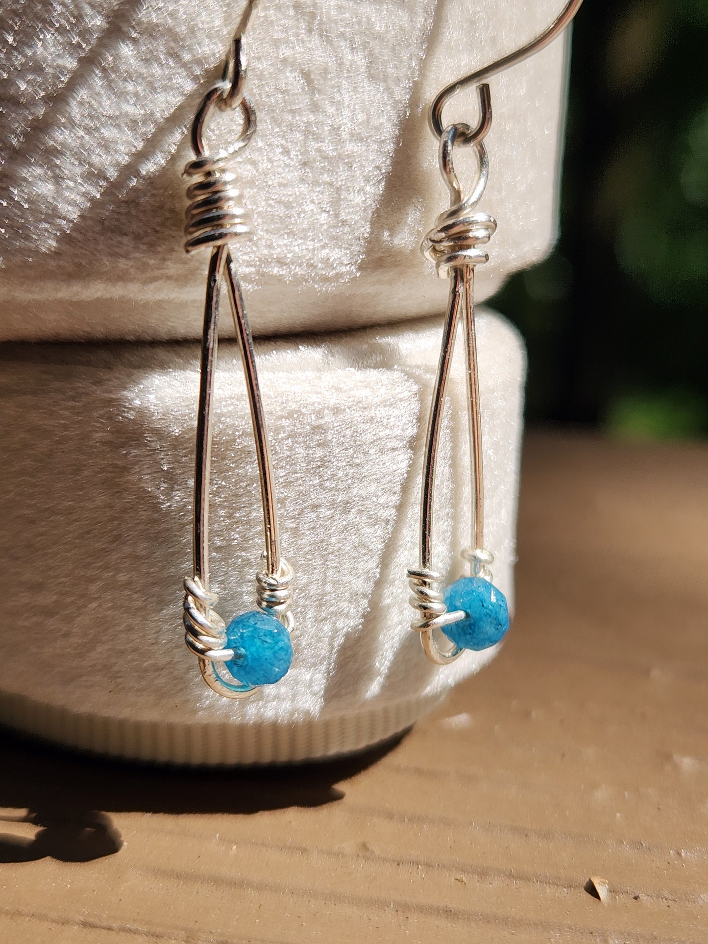 Sapphire & Sterling Earrings