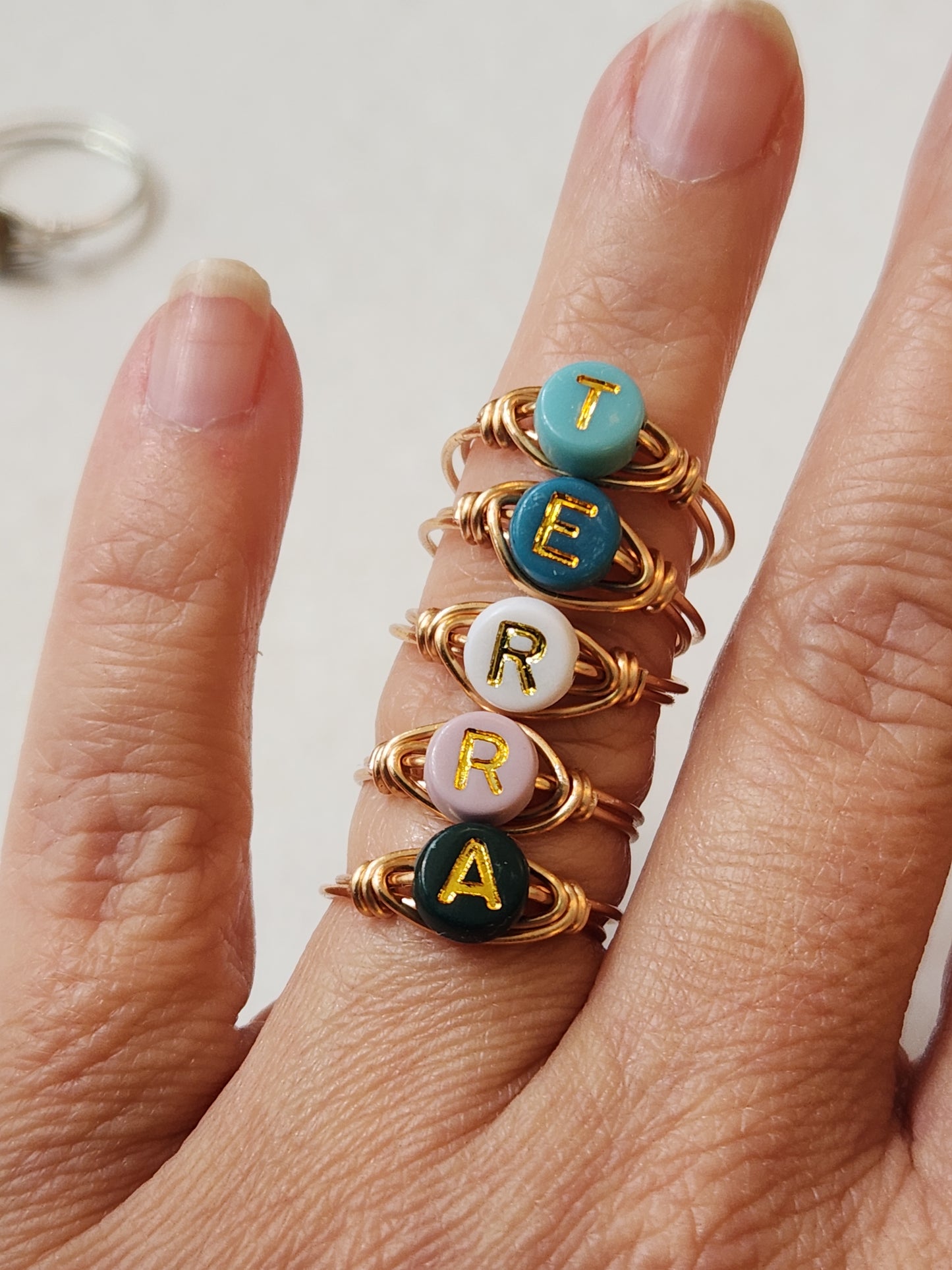 14k gold-filled Initial Ring Gold Personalized