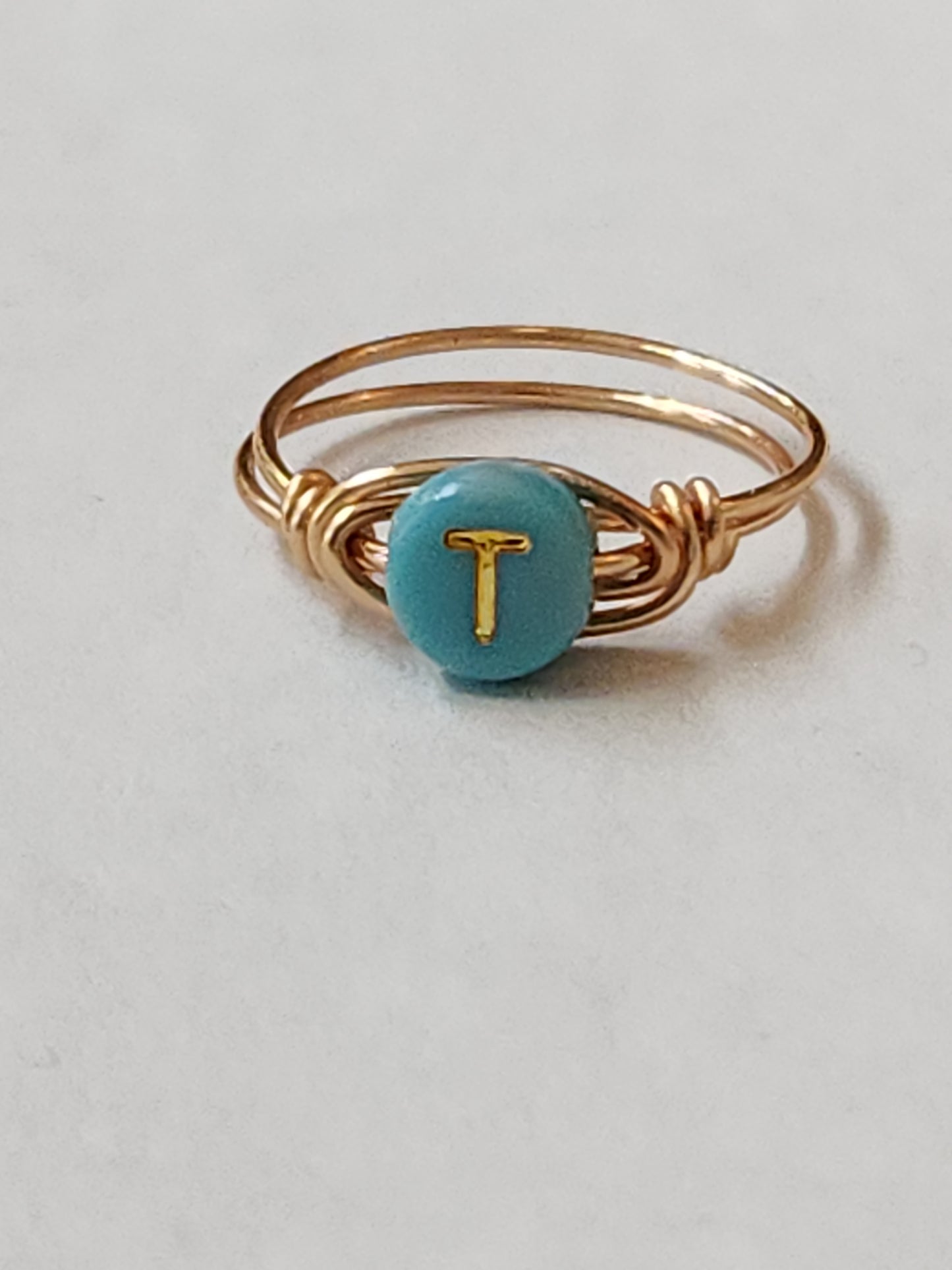 14k gold-filled Initial Ring Gold Personalized