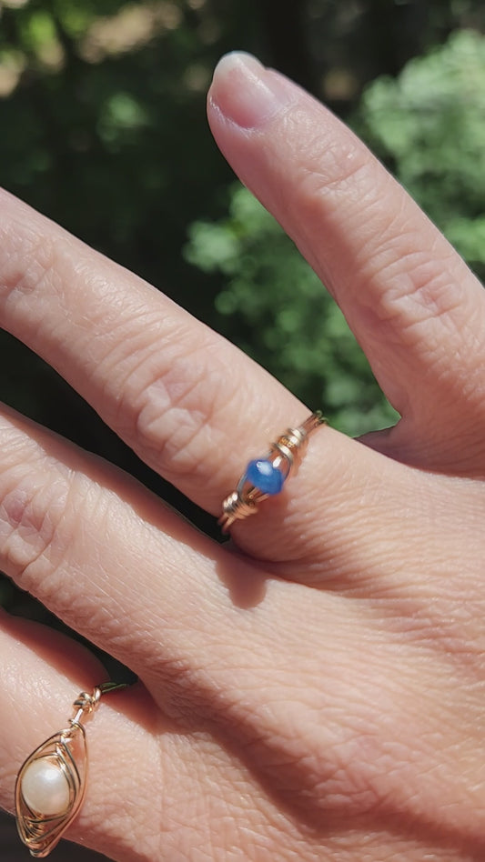 14k gold-filled & sapphire ring $30